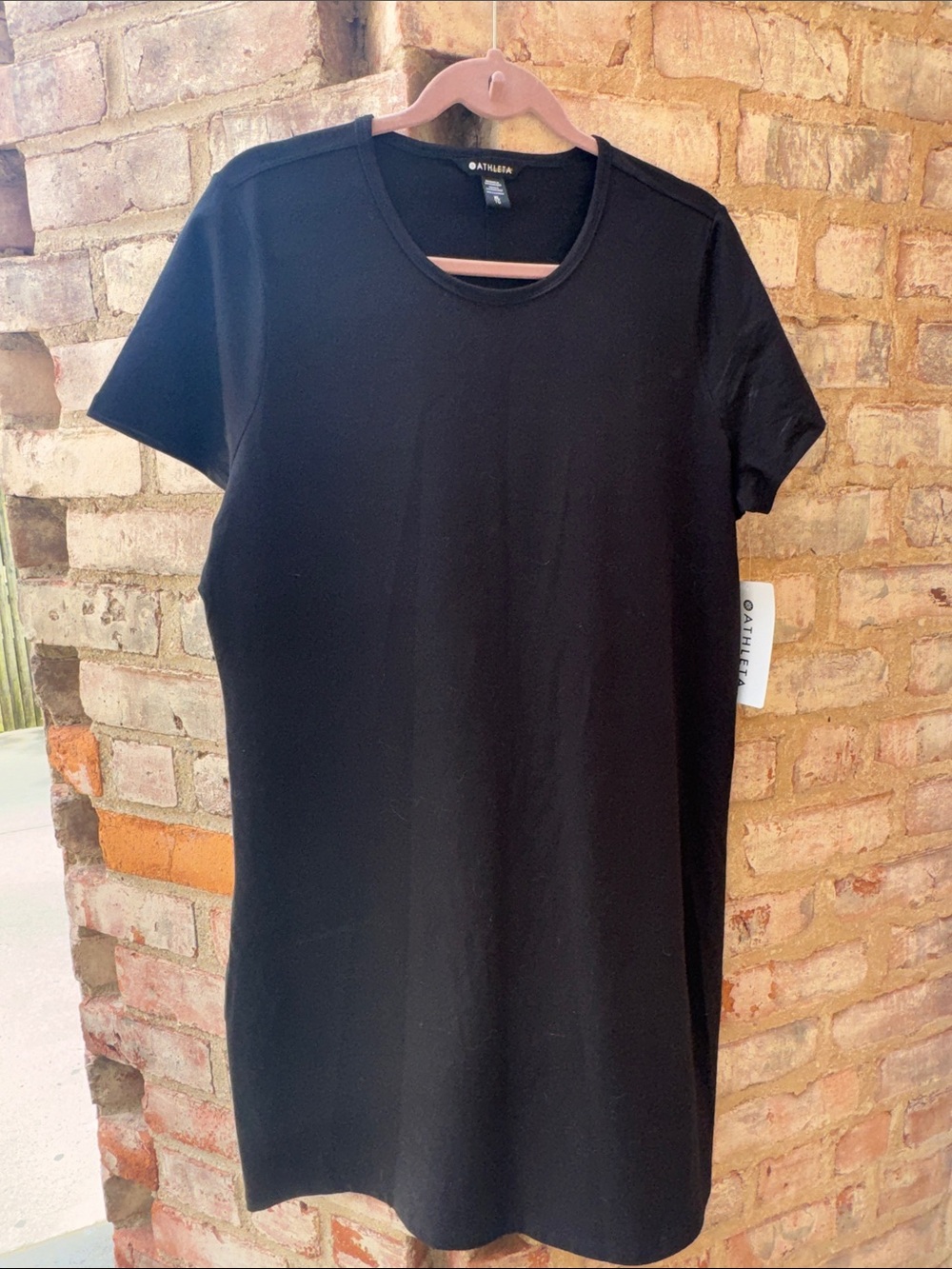 Athleta Black Midi Dress - Casual Short Sleeve